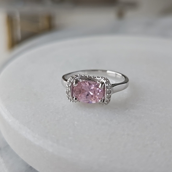 Pink Gemstone Ring, Size 7, Made with real 925 Sterling Silver Charmed Aroma BP - Picture 2 of 4